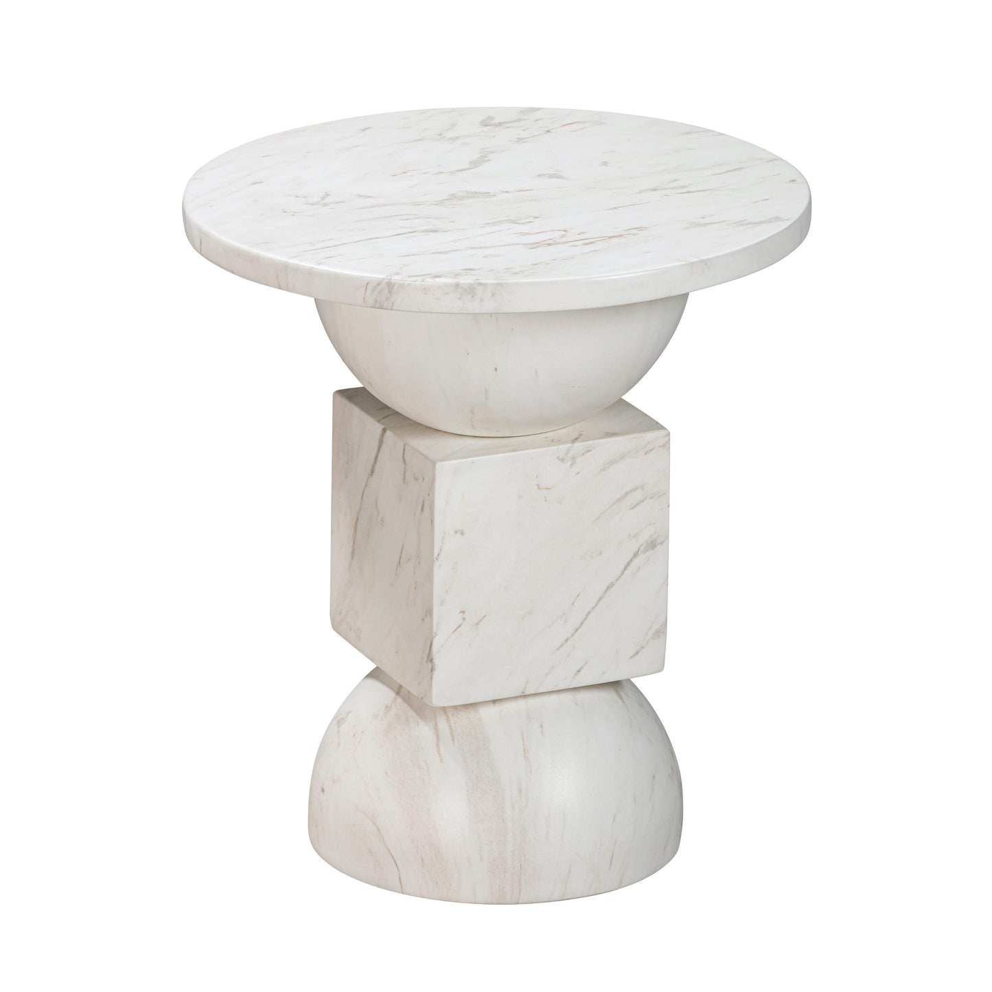 Chip Marble Print Indoor Outdoor Side Table