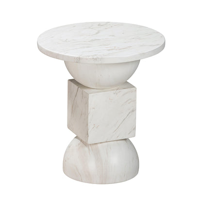 Chip Marble Print Indoor Outdoor Side Table