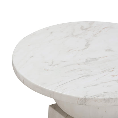 Chip Marble Print Indoor Outdoor Side Table