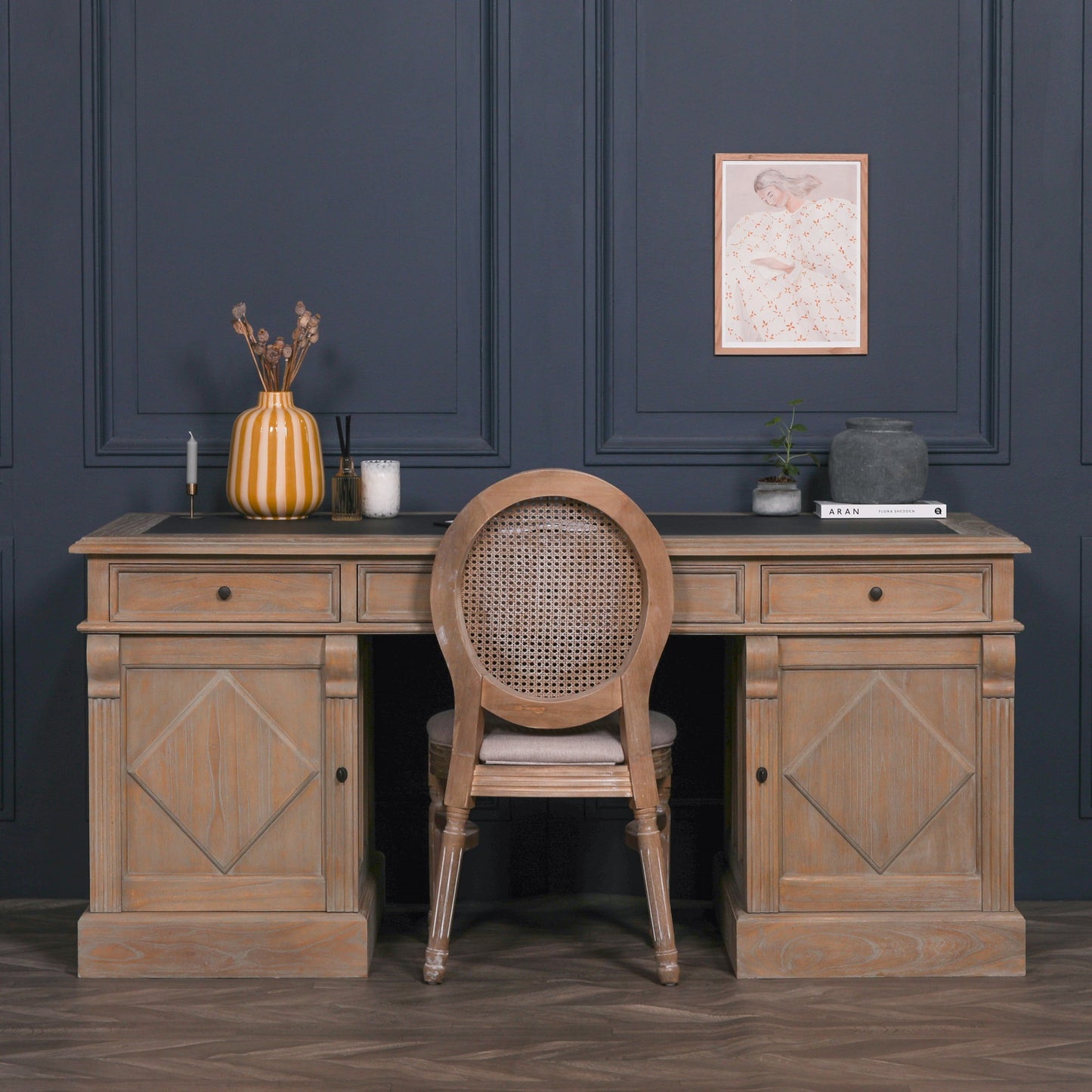 Rustic Wooden Executive Desk