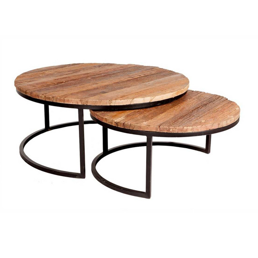 Railway Sleeper Coffee Tables - Set of 2