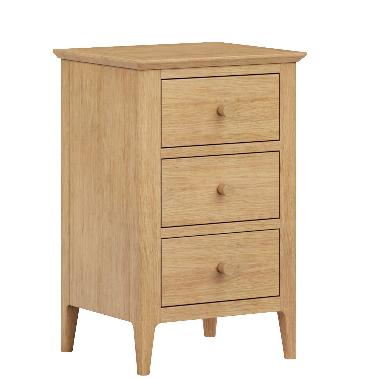 Marko Oak 3 Drawer Bedside