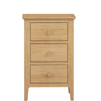 Marko Oak 3 Drawer Bedside