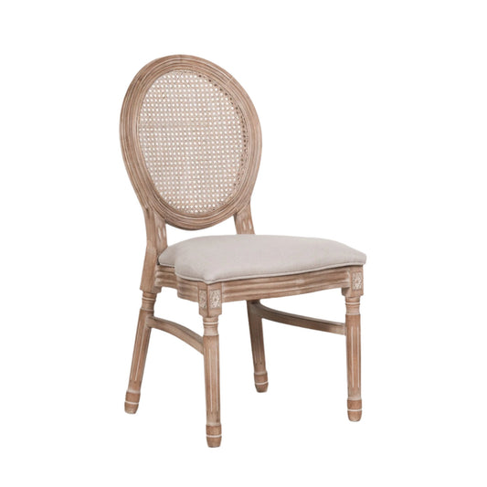 Wooden Louis Upholstered Dining Chair