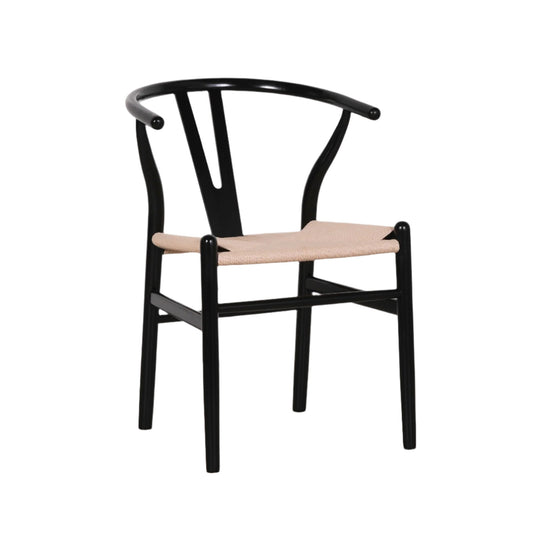 Wishbone Black Painted Wooden Dining Chair