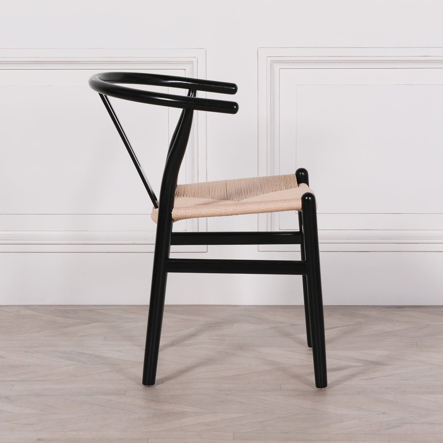 Wishbone Black Painted Wooden Dining Chair