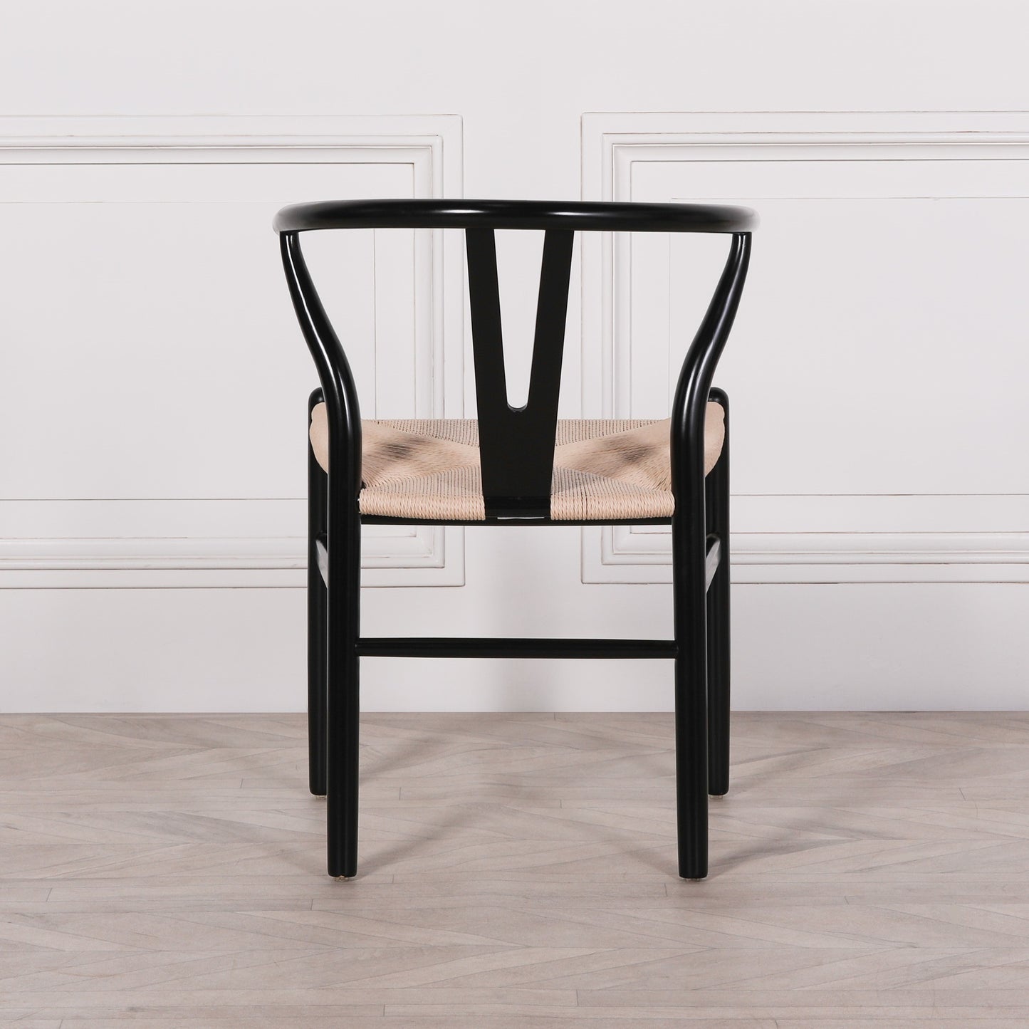 Wishbone Black Painted Wooden Dining Chair