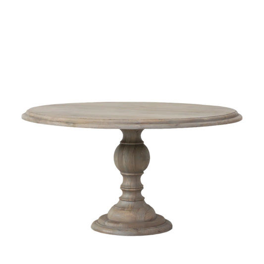 Rustic Wooden Round Dining Table