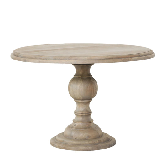 Rustic Wooden Round Dining Table 120cm