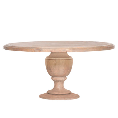 Rustic Wooden Round Dining Table 162cm