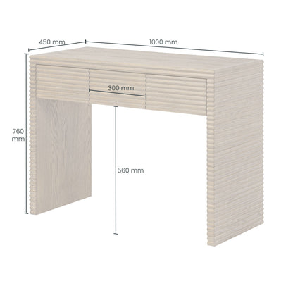 Oakham Ribbed Oak Desk