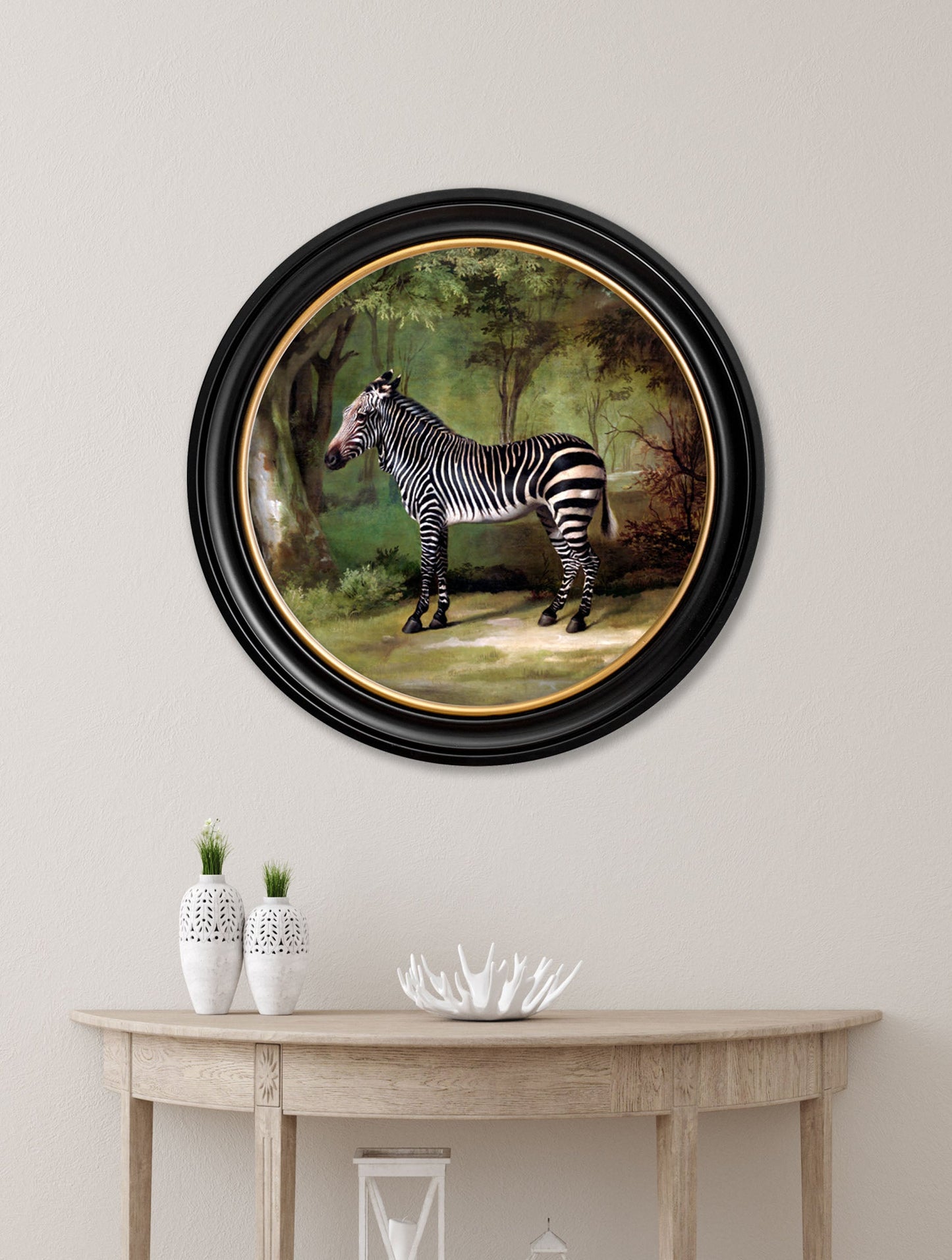 c.1763 George Stubb's Zebra - Round Frame