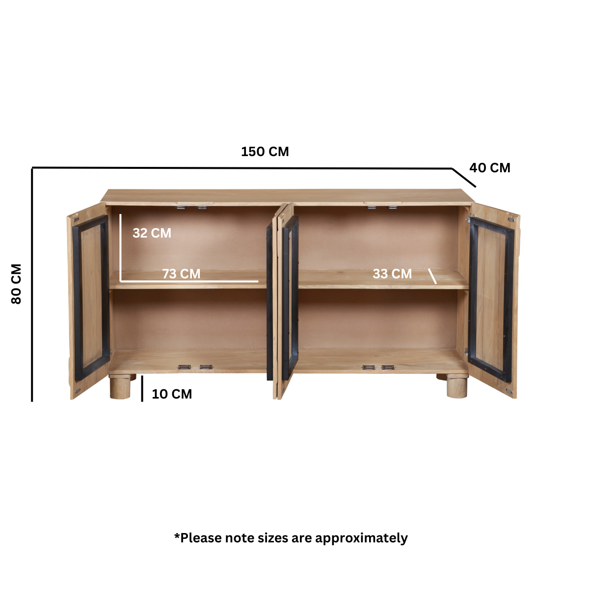 Austin Solid Wooden Extra Large Sideboard