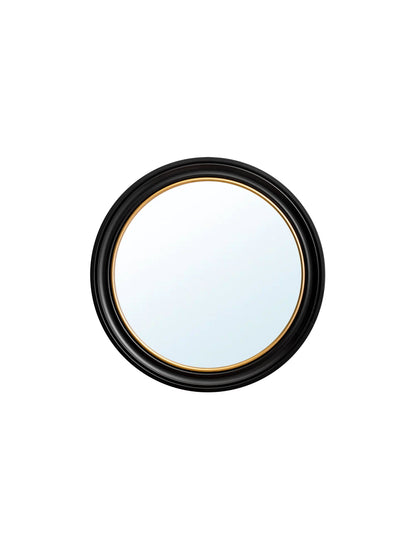 Round Mirror - Black and Gold