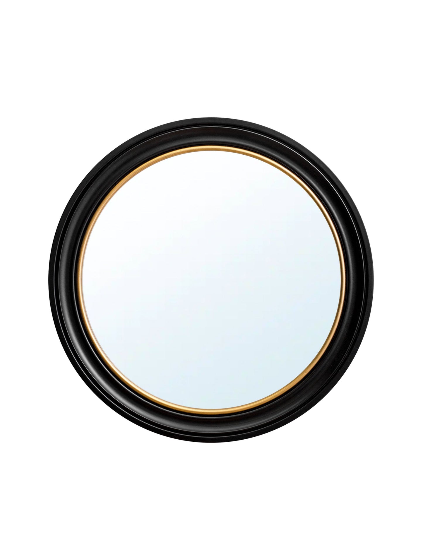 Round Mirror - Black and Gold