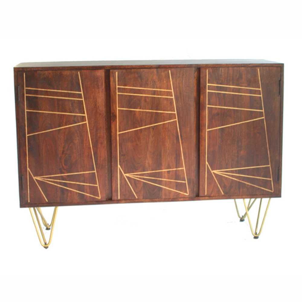 Jai Solid Mango Wood 3 Door Large Sideboard