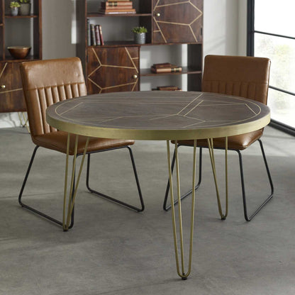 Jai Solid Mango Wood Round Dining Table