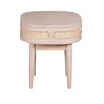 Emiko Cane & Mango Wood Bedside Table