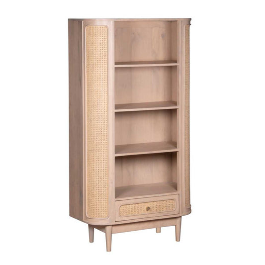 Emiko Cane & Mango Wood Bookcase