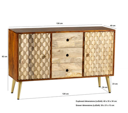 Ziggy Solid Mango Wood Large Sideboard