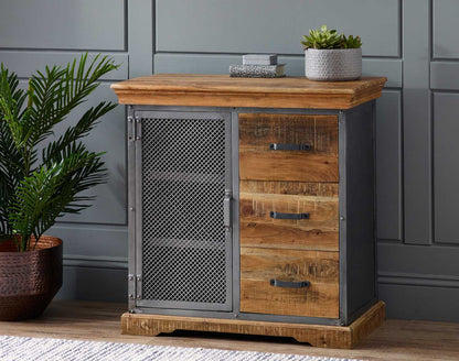 Apperley Industrial Three Drawer Sideboard