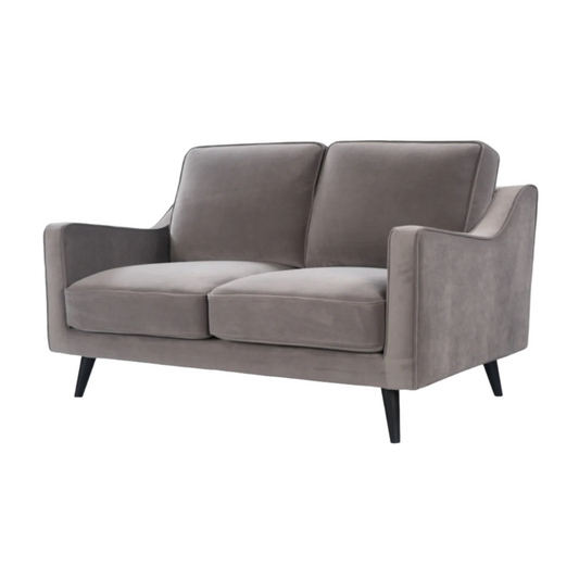 Daffy 2 Seat Sofa Stone Grey Velvet