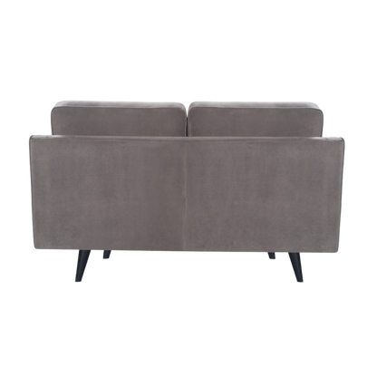 Daffy 2 Seat Sofa Stone Grey Velvet