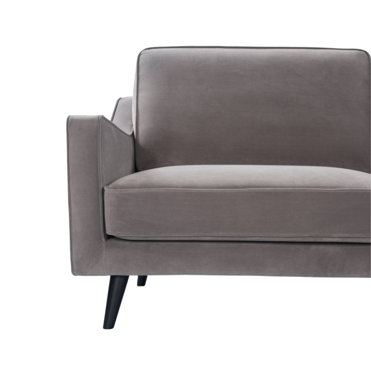 Daffy 2 Seat Sofa Stone Grey Velvet