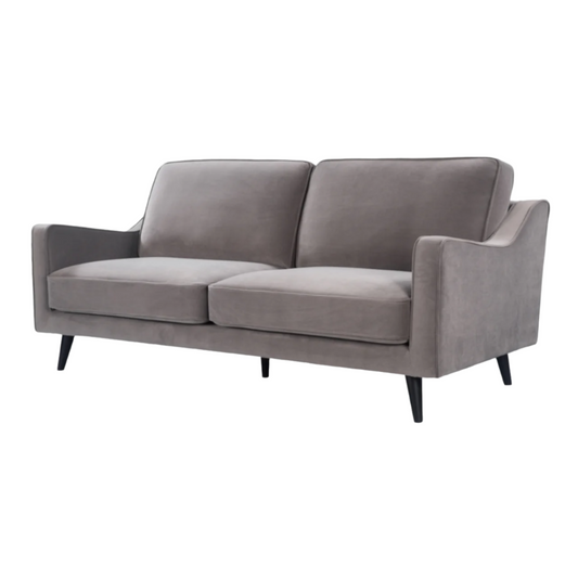 Daffy 2.5 Seat Sofa Stone Grey Velvet