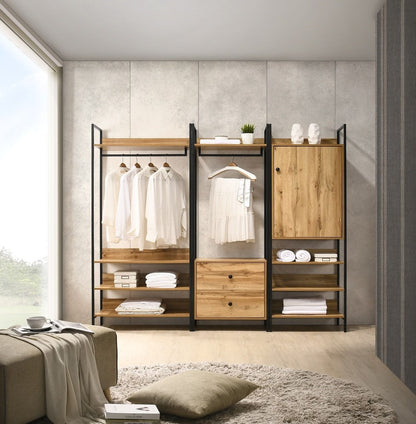 3 Piece Bedroom Furniture Set Open Wardrobes