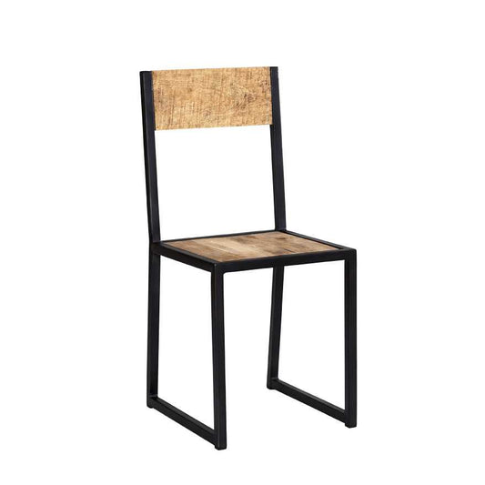 Ironbridge Industrial Metal & Wood Dining Chair (Sold in Pairs)