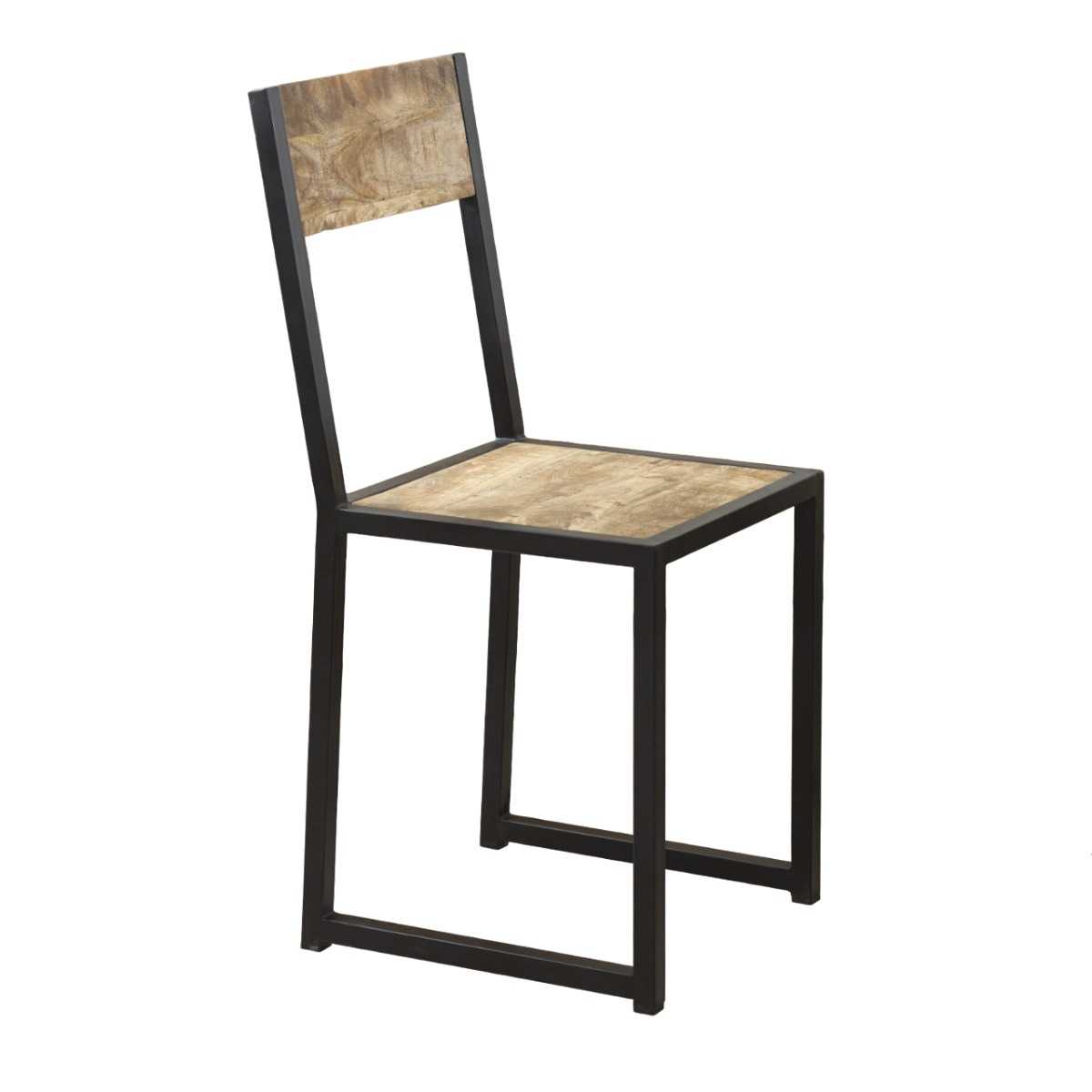 Ironbridge Industrial Metal & Wood Dining Chair (Sold in Pairs)