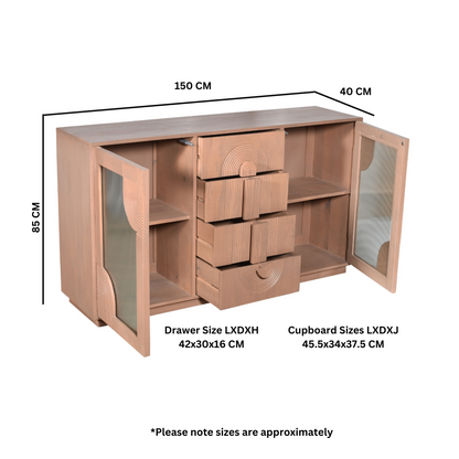 Indus Solid Wooden Extra Large Sideboard