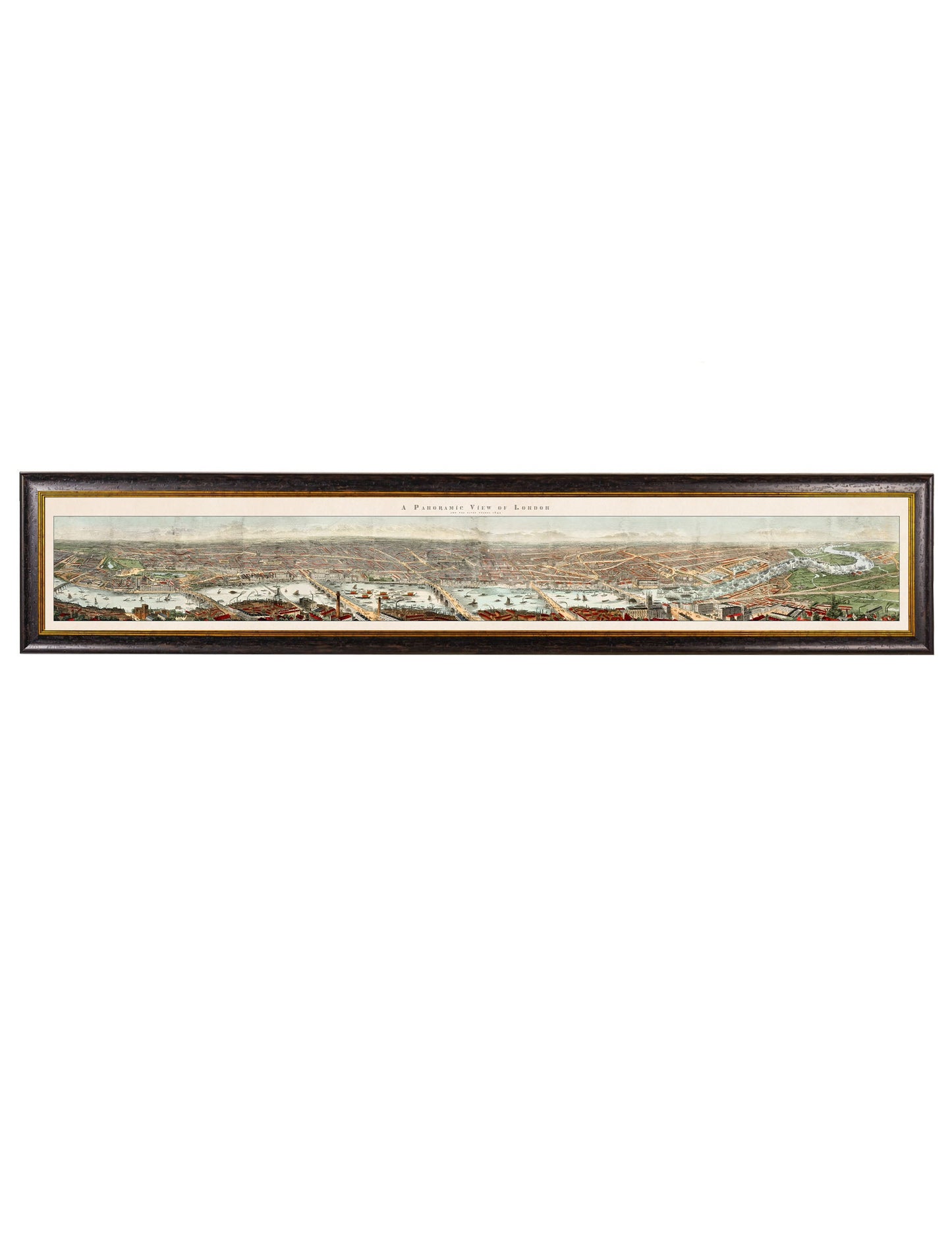 c.1845 Panoramic View of London and the River Thames