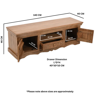 Artwork Mango Wood Tv Cabinet