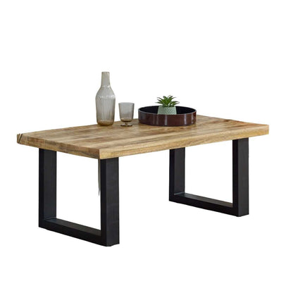 Brushwood Solid Wood & Metal Coffee Table