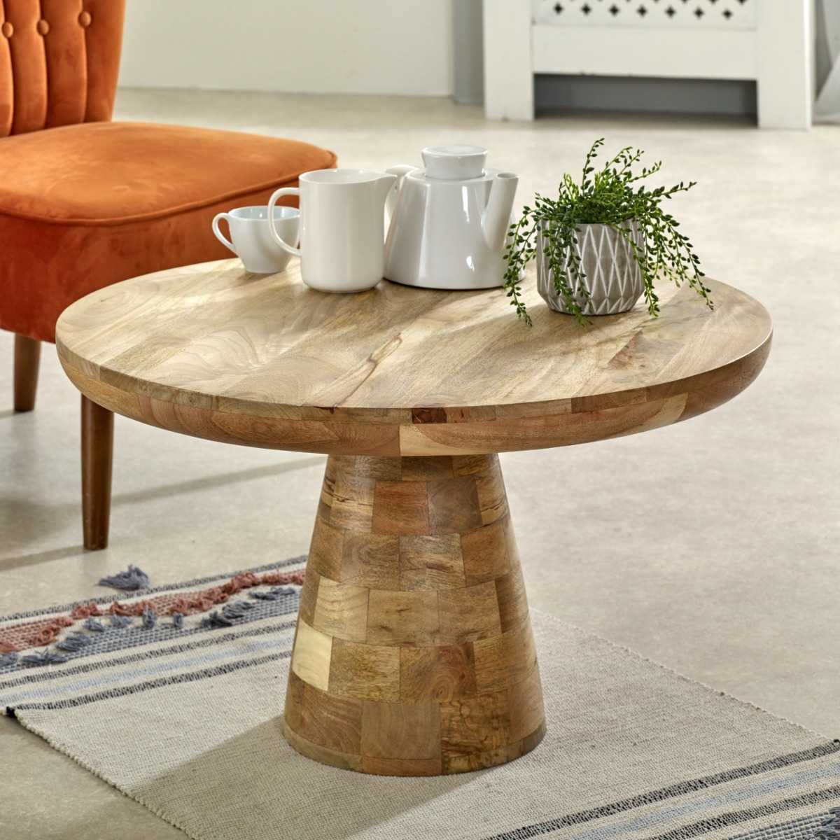 Brushwood Solid Wood Coffee Table Mushroom Style