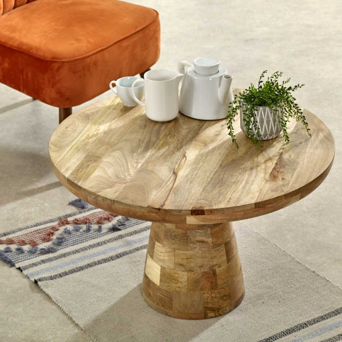 Brushwood Solid Wood Coffee Table Mushroom Style