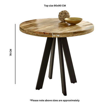 Brushwood Round Dining Table 4 Seater