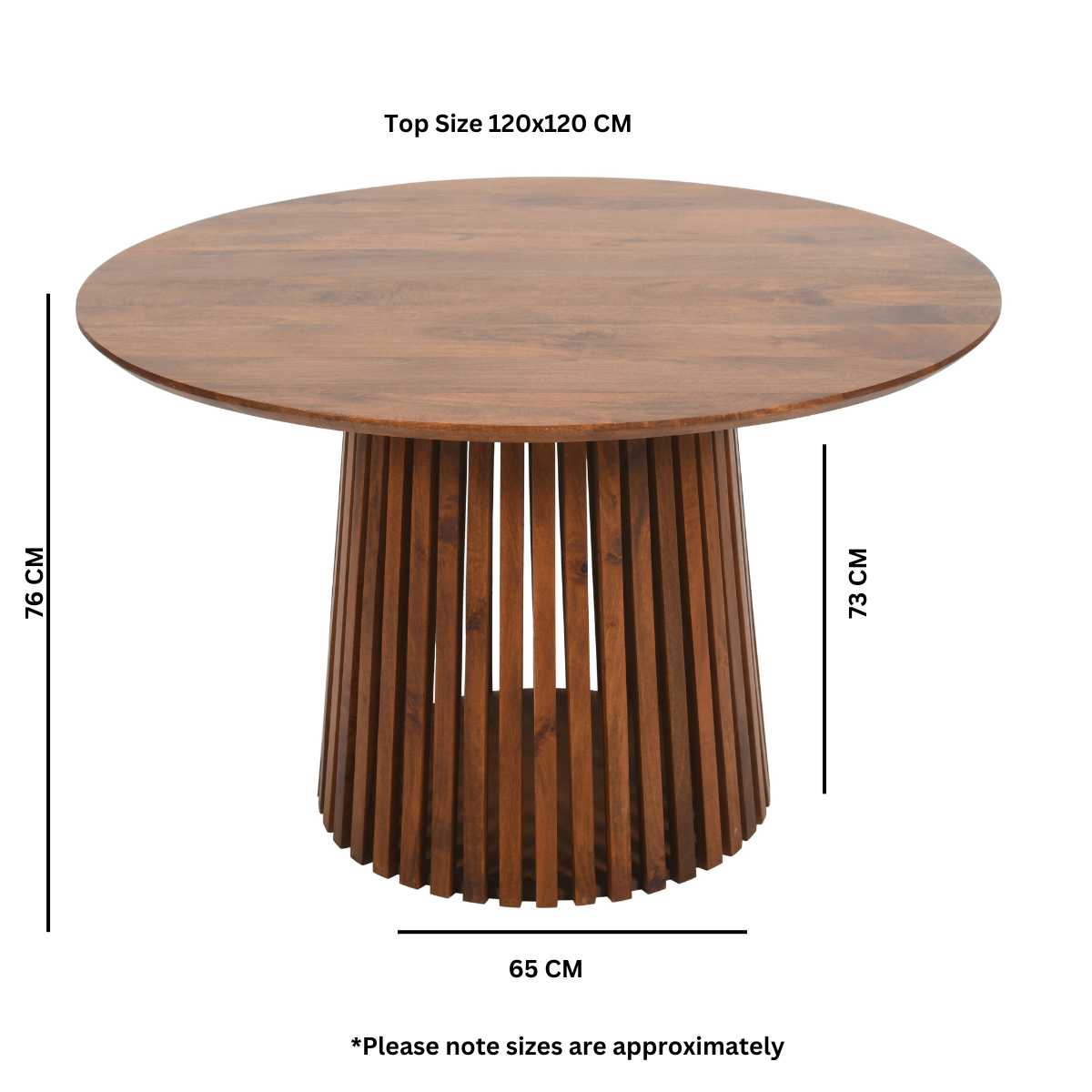 Olsen Mango Wood Round Dining Table