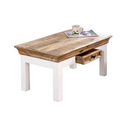 Alfie Coffee Table With Drawer Solid Mango Wood