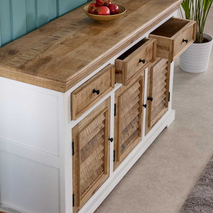 Alfie Wood Sideboard - 3 Drawers & 3 Doors