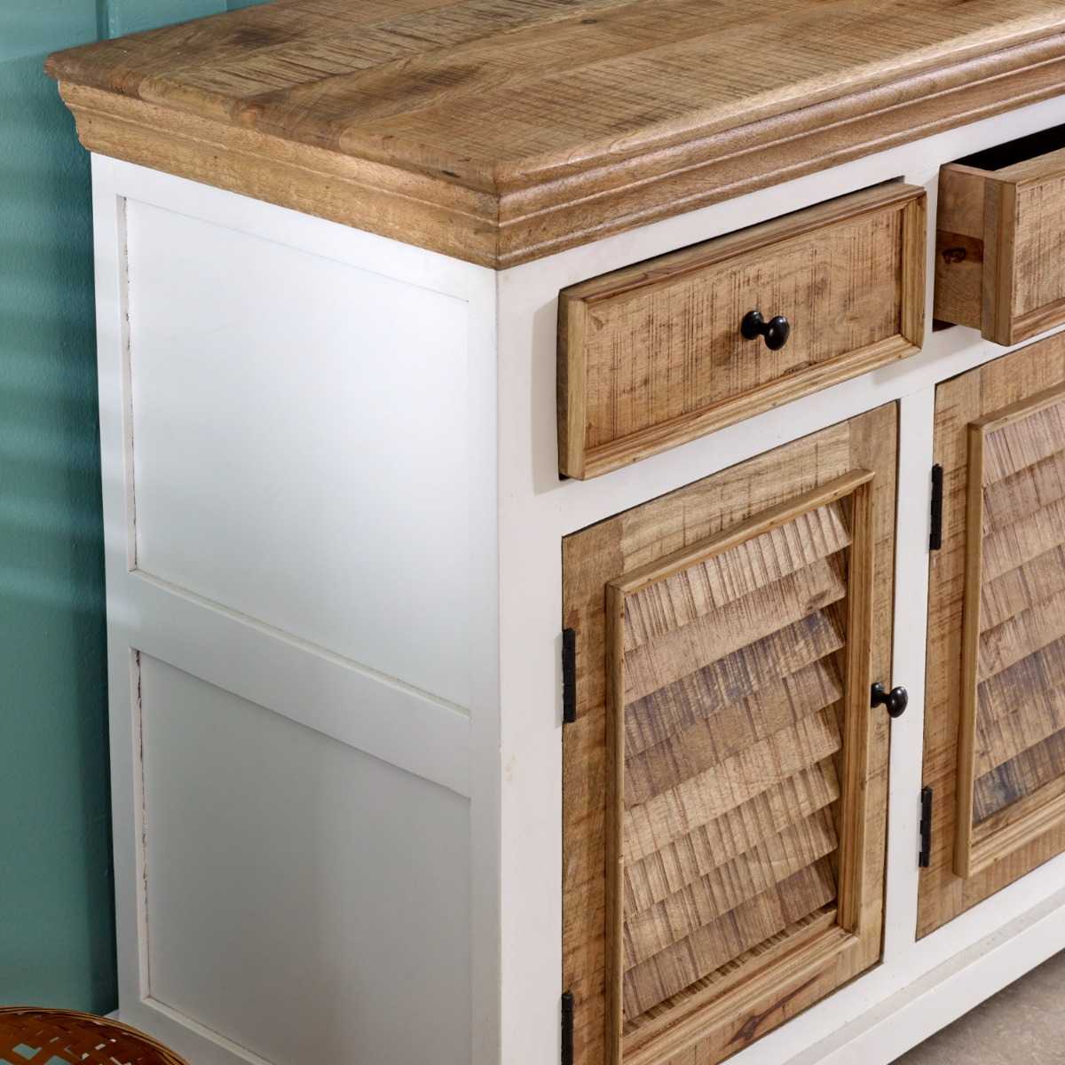 Alfie Wood Sideboard - 3 Drawers & 3 Doors