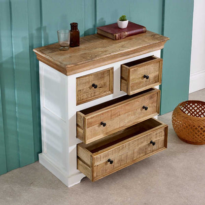 Alfie Solid Mango Wood 4 Chest Of Drawers