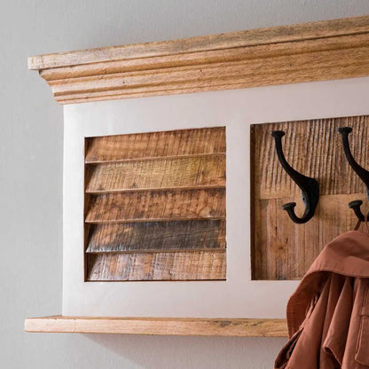 Alfie Wood Shoe Rack & Hanger Wall Hook Set