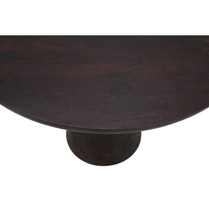 Lincoln Solid Dark Mango Wood Round Coffee Table