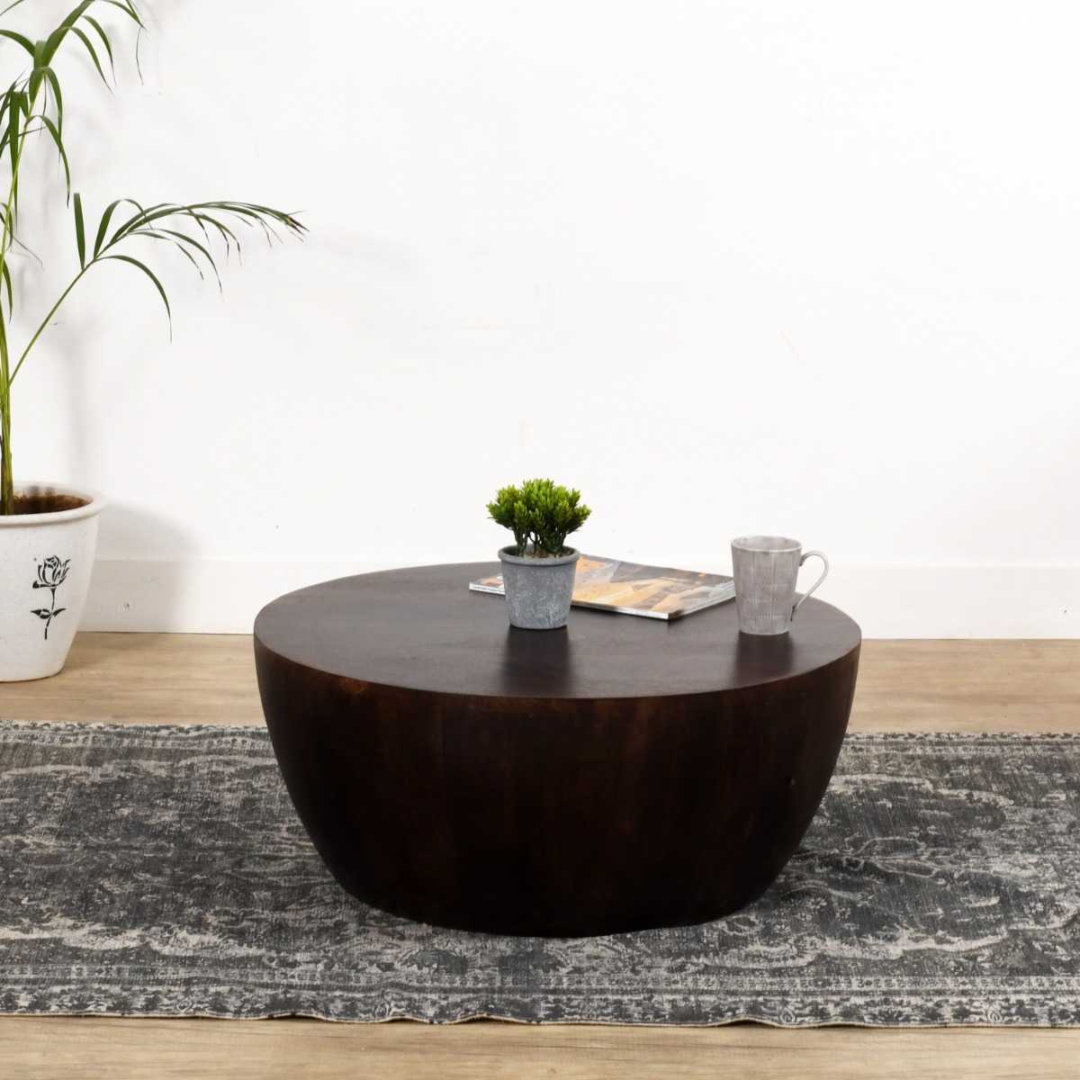 Lincoln Solid Dark Mango Wood Coffee Table