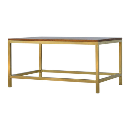 Rectangle Gold Coffee Table