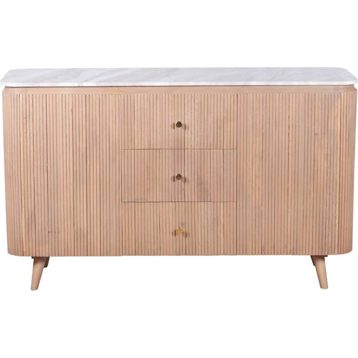 Ashford Natural Marble & Wood Extra Large Sideboard