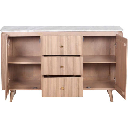 Ashford Natural Marble & Wood Extra Large Sideboard